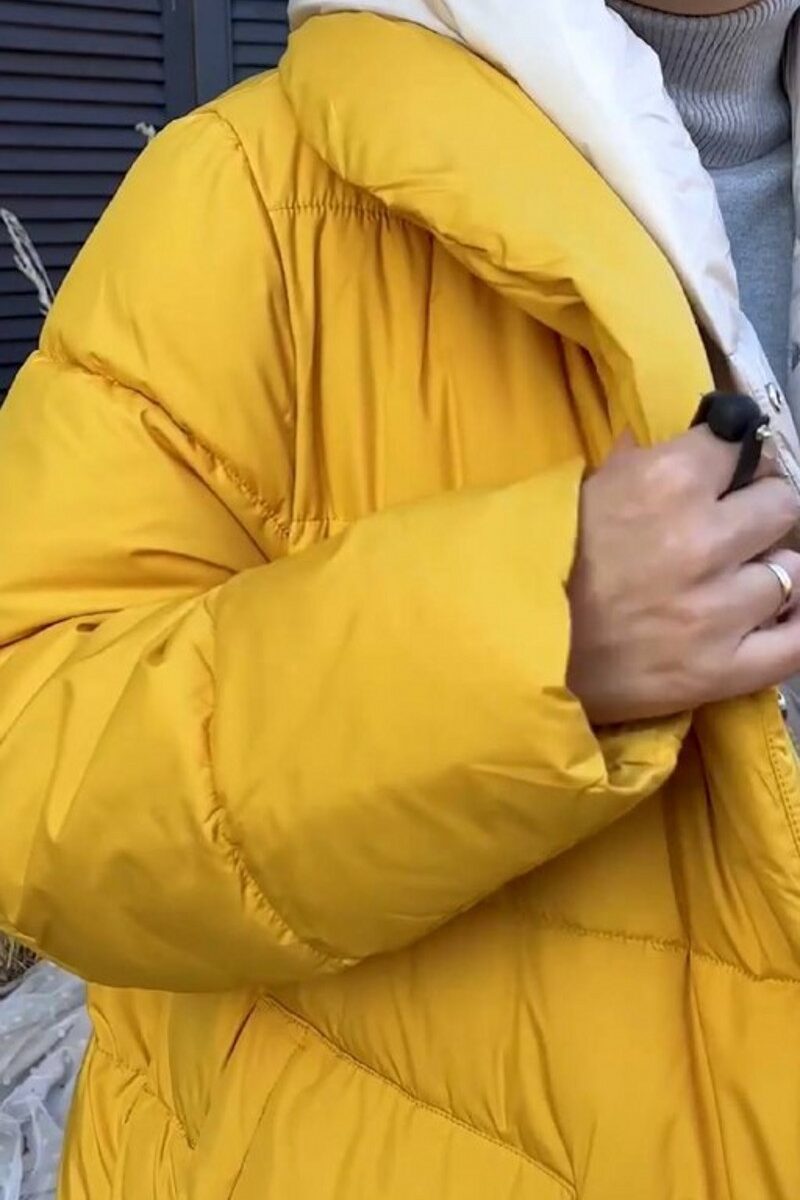 что одеть Пуховик женский 3133(желтый/молочный)