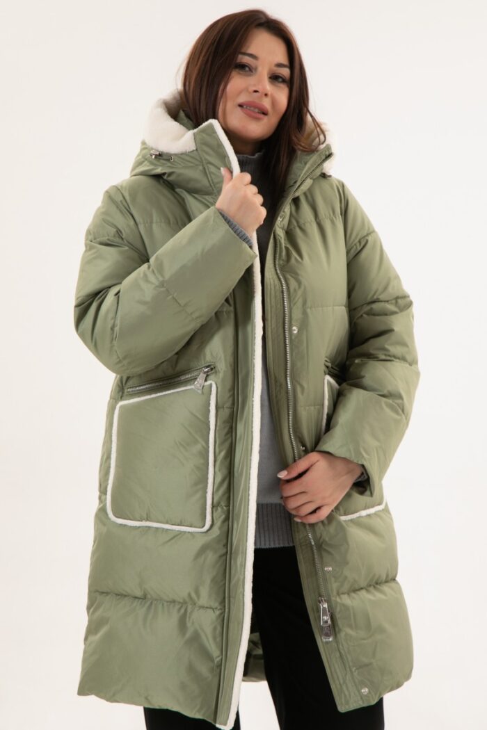 Пуховик женский 3281-1( хаки ) — изображение 2