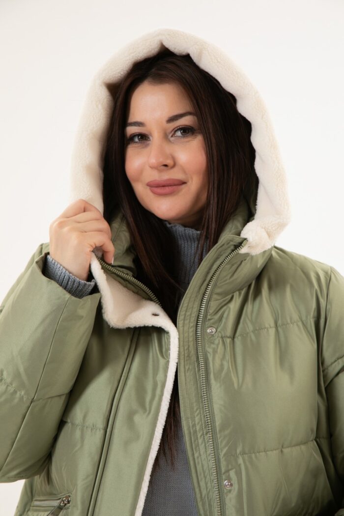 Пуховик женский 3281-1( хаки ) — изображение 3