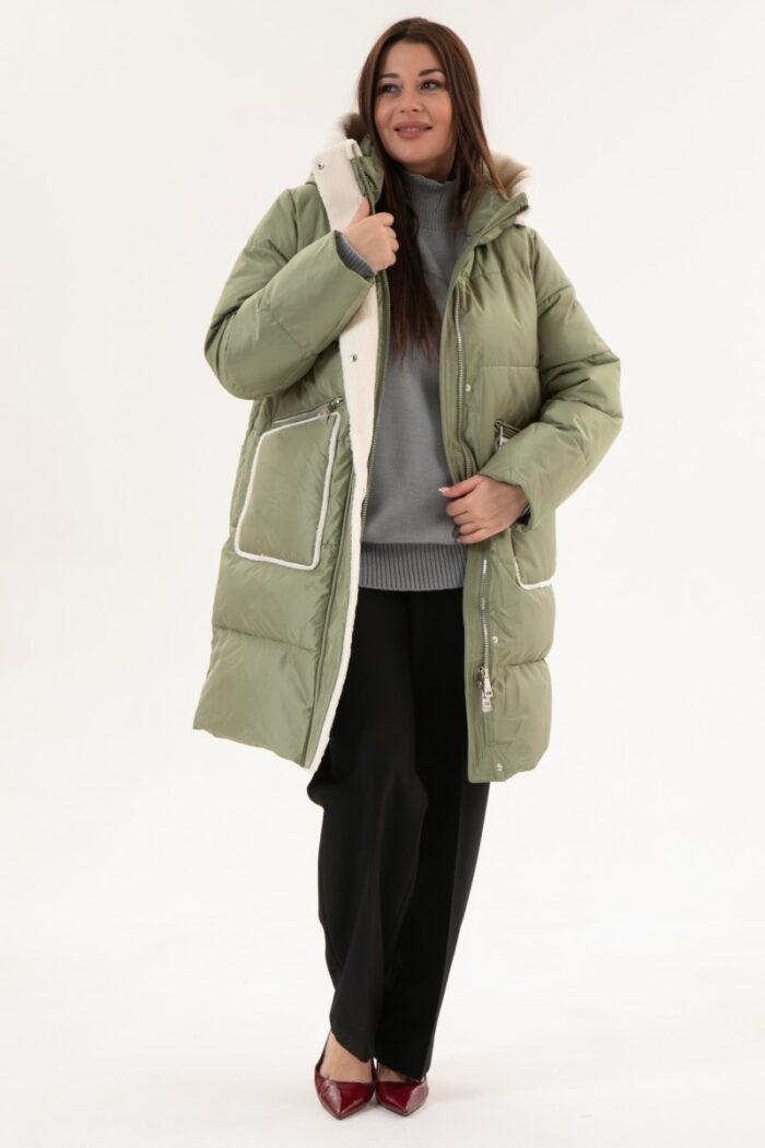 Пуховик женский 3281-1( хаки ) — изображение 5