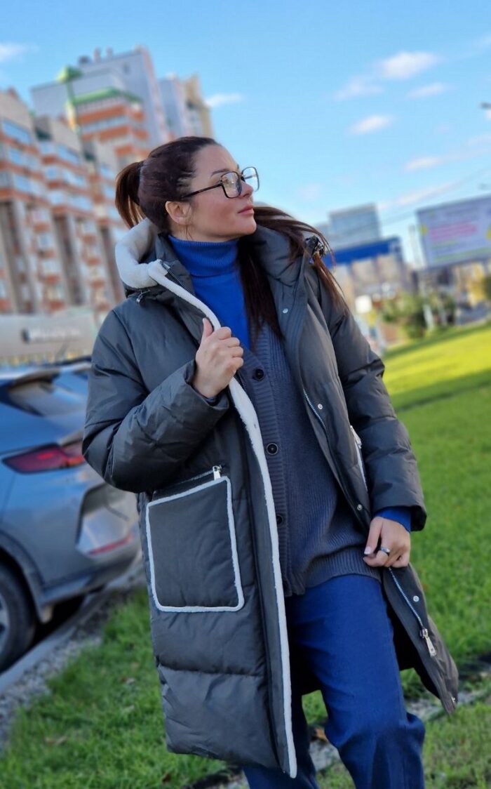 Пуховик женский 3281( графит ) — изображение 4