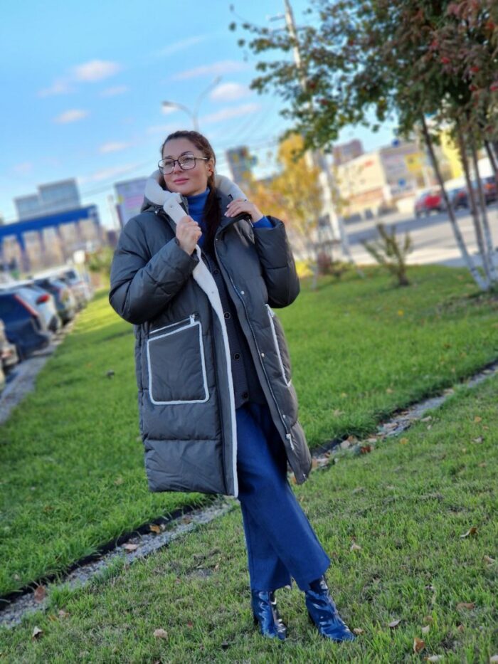 Пуховик женский 3281( графит ) — изображение 5