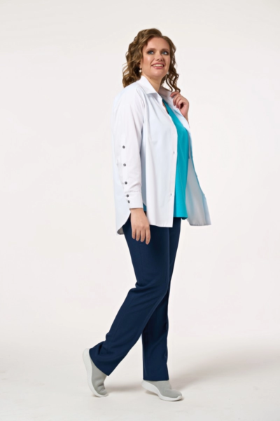 Прямые брюки из льна с высокой посадкой и стрелками La Diano