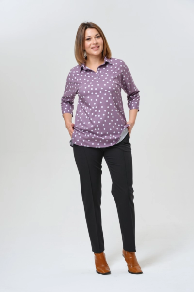 Брюки укороченные зауженные со стрелками для офиса черные La Diano