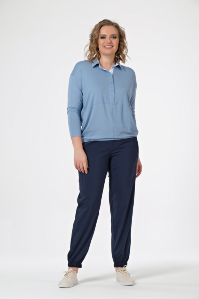 Широкие брюки свободного кроя с резинкой женские La Diano