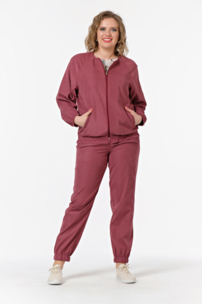 Брюки женские свободные с резинкой внизу и боковыми карманами La Diano