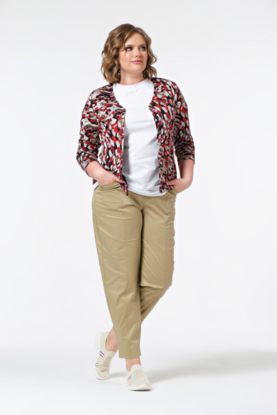 Брюки бананы свободные из хлопка с высокой посадкой La Diano