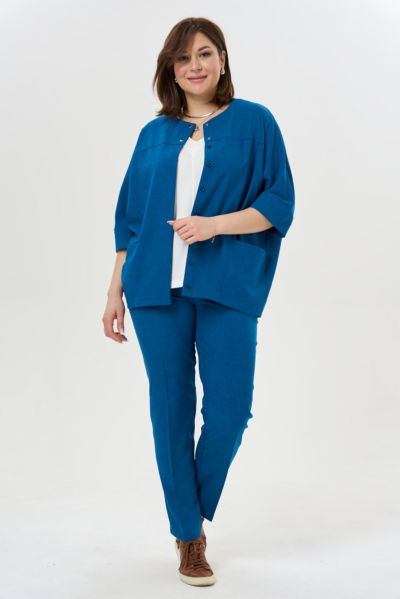 Зауженные льняные брюки со стрелками высокая посадка La Diano