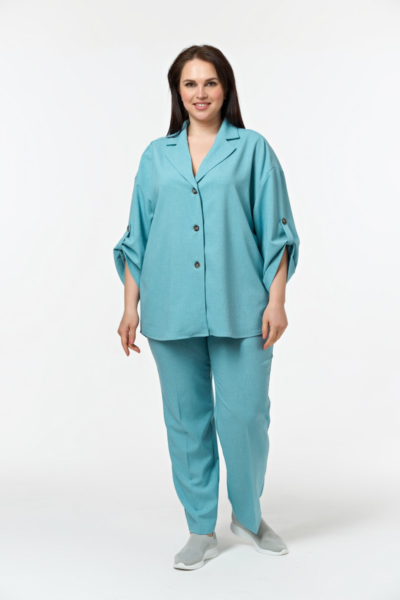 Зауженные льняные брюки со стрелками для деловых образов La Diano