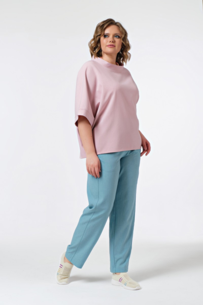 Льняные брюки свободного кроя с лампасами женские La Diano