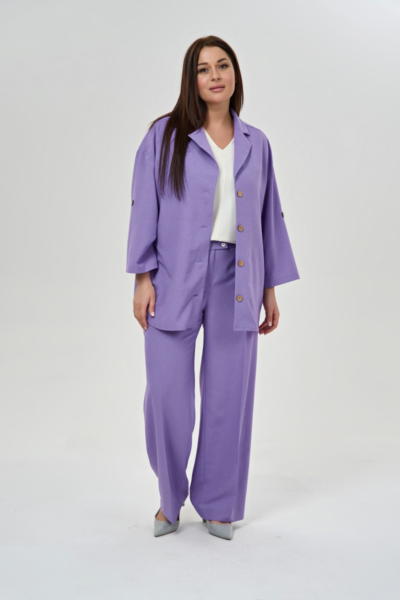 Широкие брюки прямого силуэта с резинкой на поясе La Diano