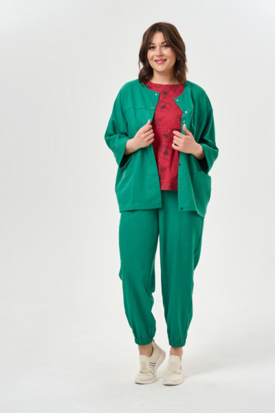 Льняные брюки с резинкой женские свободного кроя La Diano