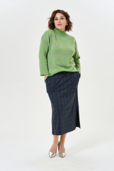 Юбка макси прямая с карманом и разрезами по бокам La Diano