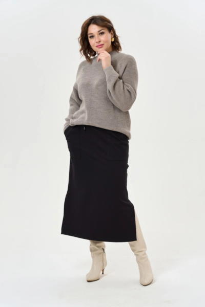 Юбка макси прямого силуэта с разрезами по бокам La Diano