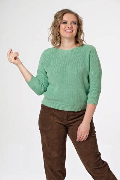 Вязаный джемпер прямого силуэта с длинным рукавом La Diano