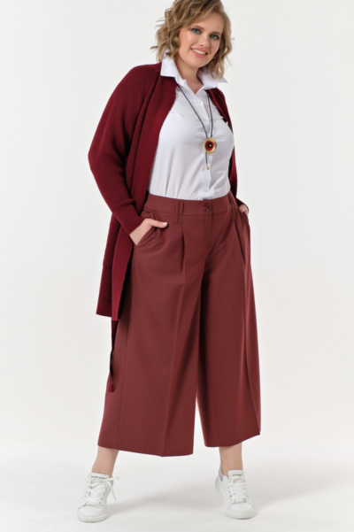 Длинный вязаный кардиган прямого силуэта без застежки La Diano