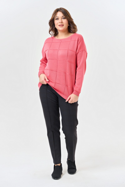 Брюки прямые с высокой посадкой женские со стрелками La Diano