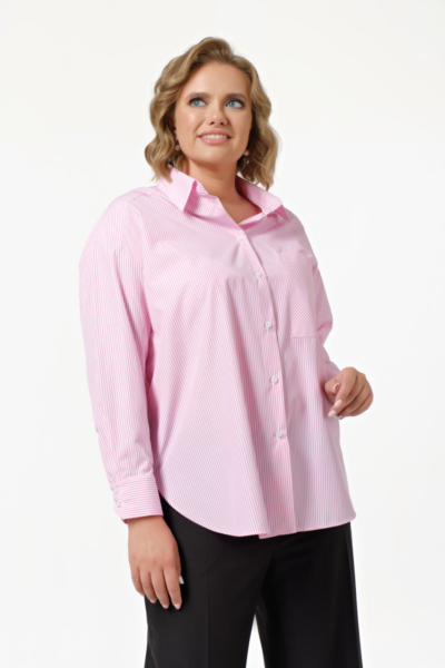 Блузка свободного силуэта в полоску с длинным рукавом La Diano