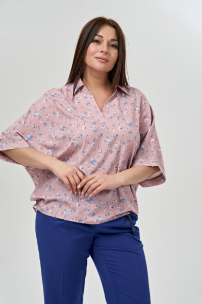 Блузка свободного кроя с рукавами 3/4 женская La Diano