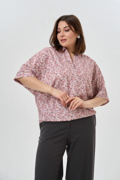 Блузка свободного силуэта с рукавами три четверти La Diano