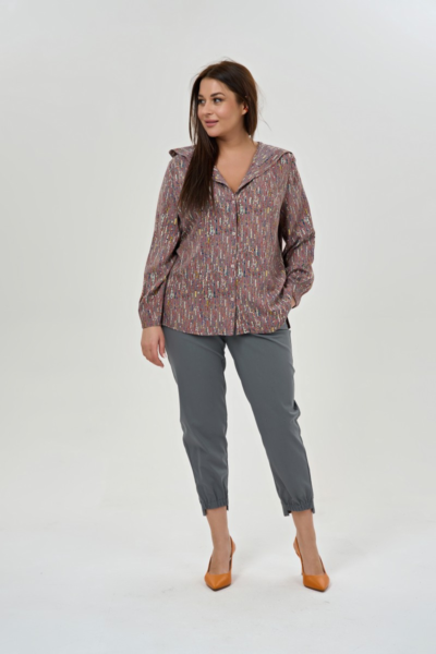 Блузка с капюшоном прямого силуэта для повседневного стиля La Diano