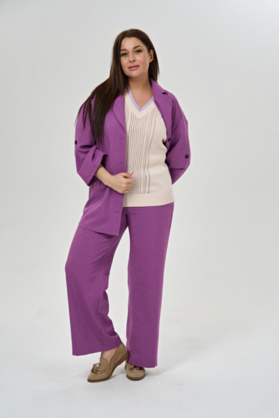 Брюки женские прямые с карманами средняя посадка классические La Diano