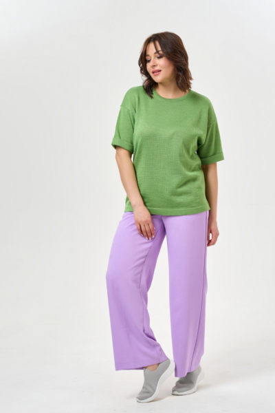 Широкие прямые брюки со средней посадкой и карманами La Diano