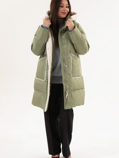 Пуховик женский 3281-1( хаки )