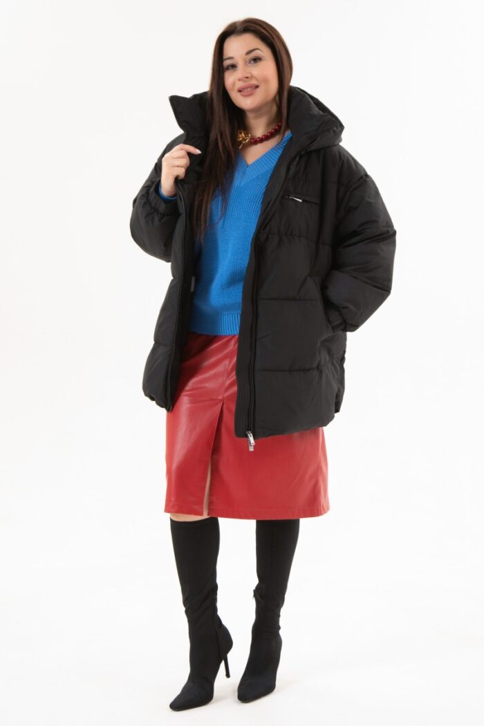 Пуховик женский 3290 (черный) — изображение 3