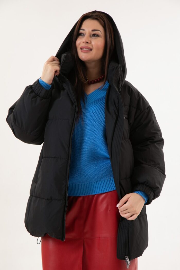 Пуховик женский 3290 (черный) — изображение 4