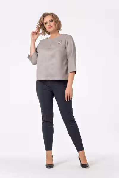 Брюки женские прямые с высокой посадкой и стрелками классические