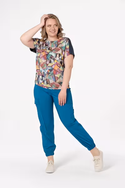 Брюки карго женские с резинкой на поясе и внизу