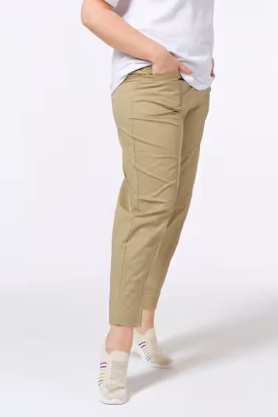 Брюки бананы свободные из хлопка с высокой посадкой