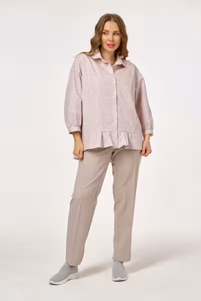 Классические льняные брюки зауженные со стрелками