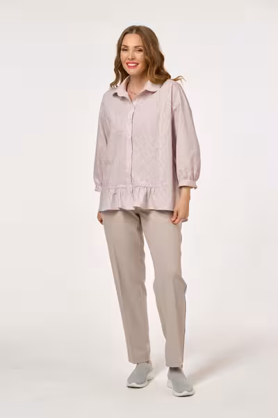 Классические льняные брюки зауженные со стрелками