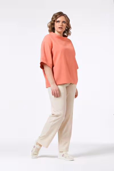 Льняные брюки свободного кроя с лампасами бежевые