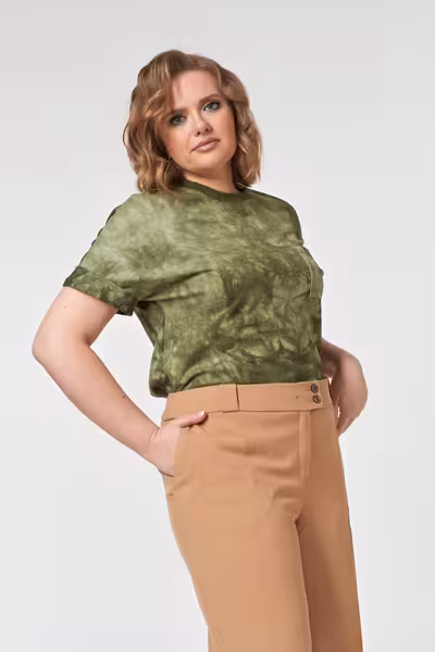 Льняные брюки прямого силуэта с высокой посадкой и карманами