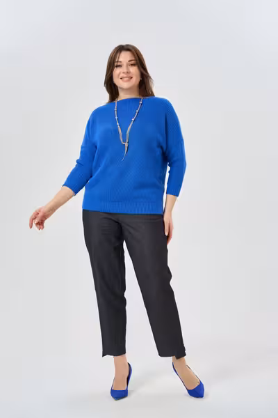 Прямые брюки с лампасами высокая посадка джинсовая ткань