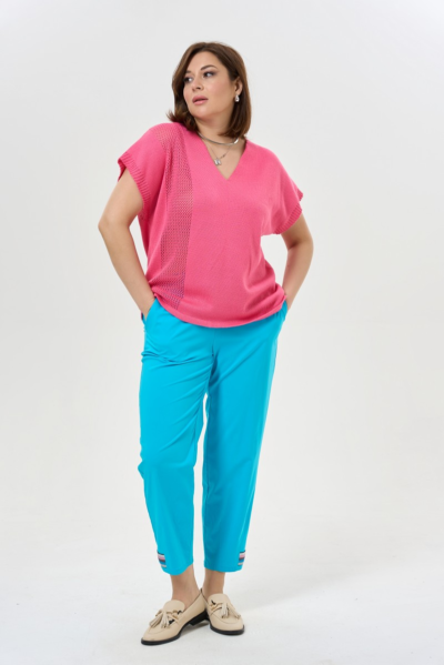 Брюки зауженные до щиколотки с декоративными элементами La Diano