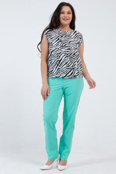 Спортивные прямые брюки с высокой посадкой больших размеров