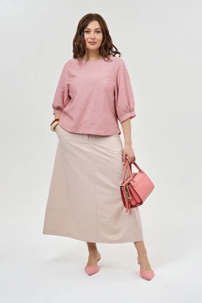 Юбка миди с карманами А-силуэт большие размеры