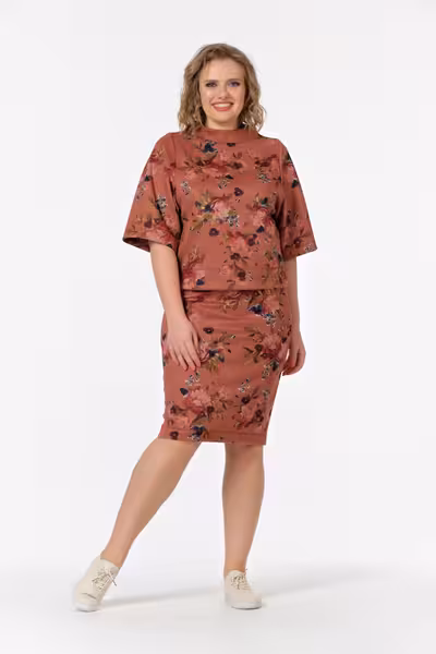 Юбка карандаш миди классическая с высокой посадкой