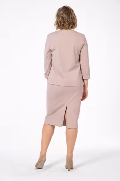 Классическая юбка карандаш на резинке с разрезом прямая