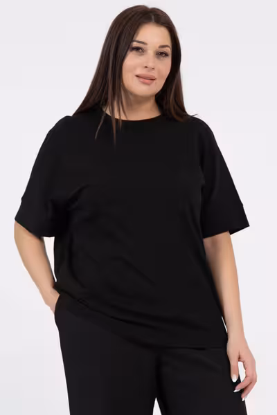 Футболка оверсайз большого размера с карманом свободная