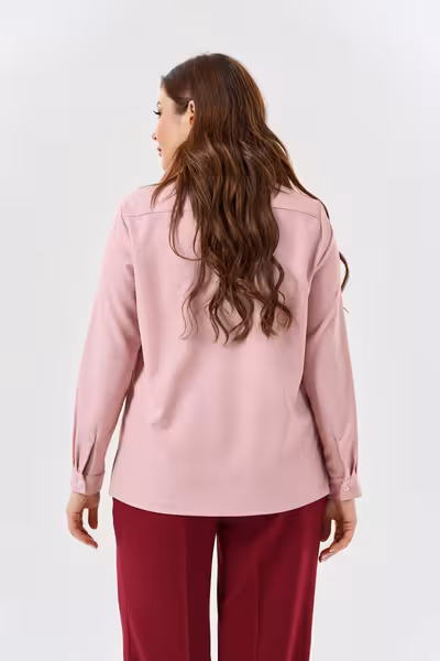 Блузка женская классическая с воротником белая офисная