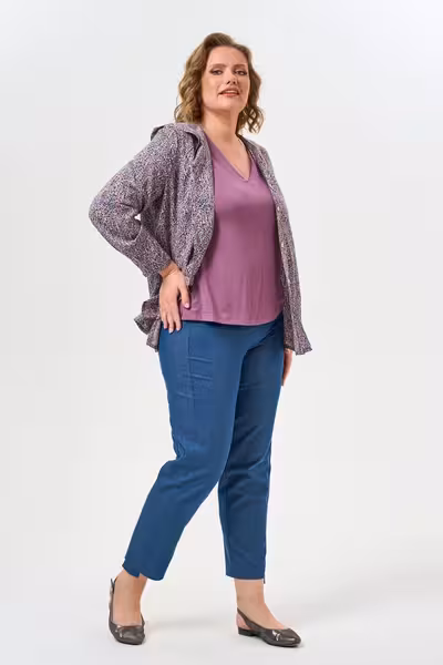 Блузка с капюшоном прямого силуэта на пуговицах кэжуал