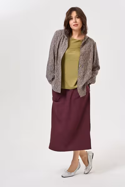 Блузка с капюшоном прямого силуэта на пуговицах casual