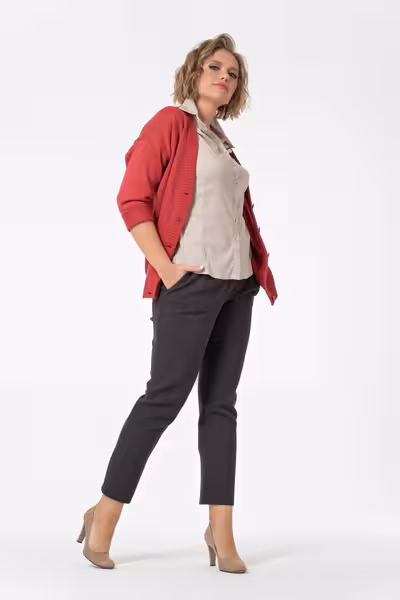 Зауженные брюки с высокой посадкой женские классические