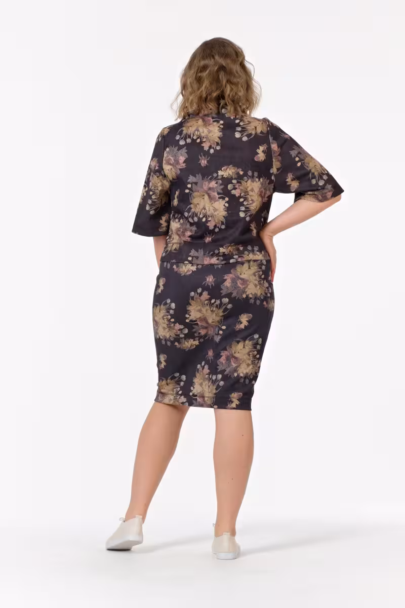 Юбка-карандаш миди с эластичным поясом 3 Юбка карандаш миди с резинкой на талии черная классическая